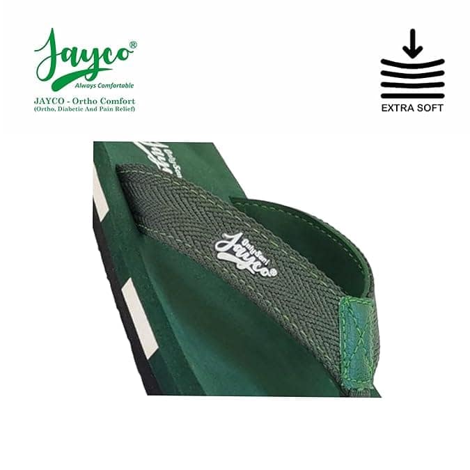 Jayco Cushioned comfort slippers for men | oversize look | slip-resistant | Soft insole | pain relief | Rubber outsole | stylish design | indoor and outdoor flip flop view 4