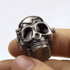 YAKH Skull (Black Eyes) Ring Watch view 3