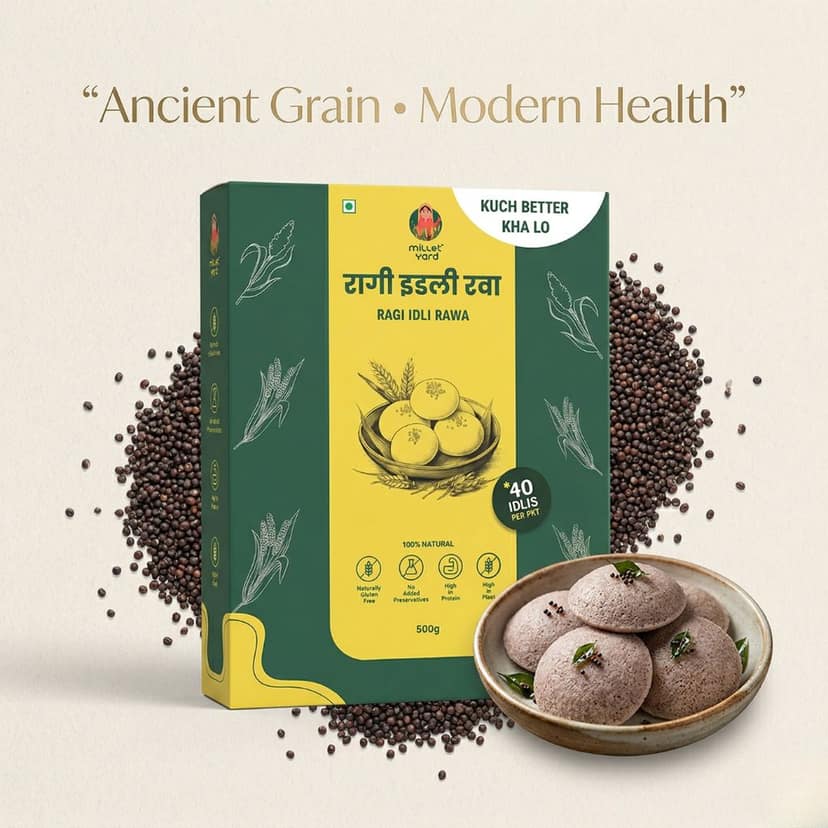 Millet Yard Jowar Idli Rawa - 500gm view 5