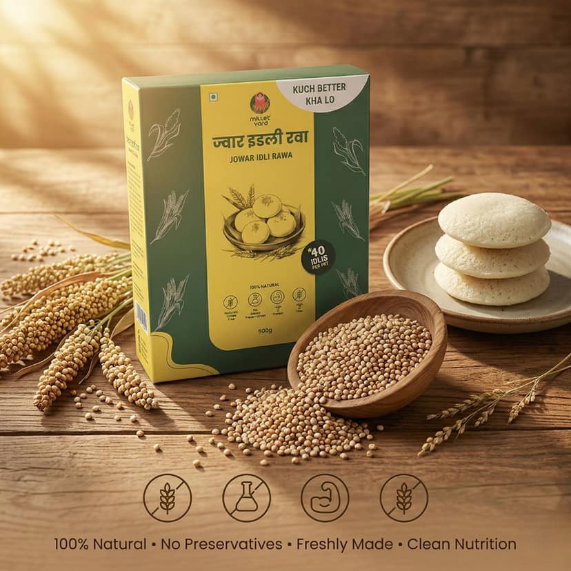 Millet Yard Jowar Idli Rawa - 500gm view 8