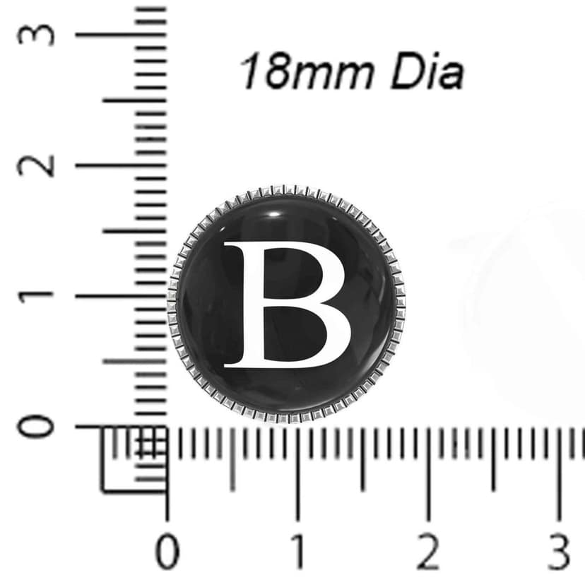 The Smart Buttons - Shirt Button Cover Cufflinks for Men - Personalized Initials - B view 6