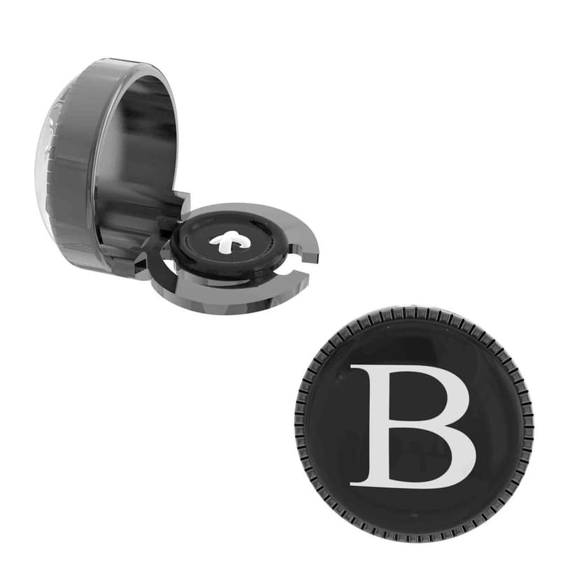 The Smart Buttons - Shirt Button Cover Cufflinks for Men - Personalized Initials - B view 7