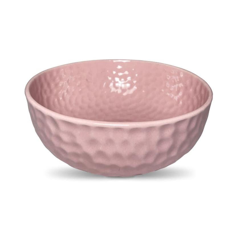 Ceramic Dining Studio Collection Pink Hammered Pattern Ceramic 1000ML Serving Bowl view 2