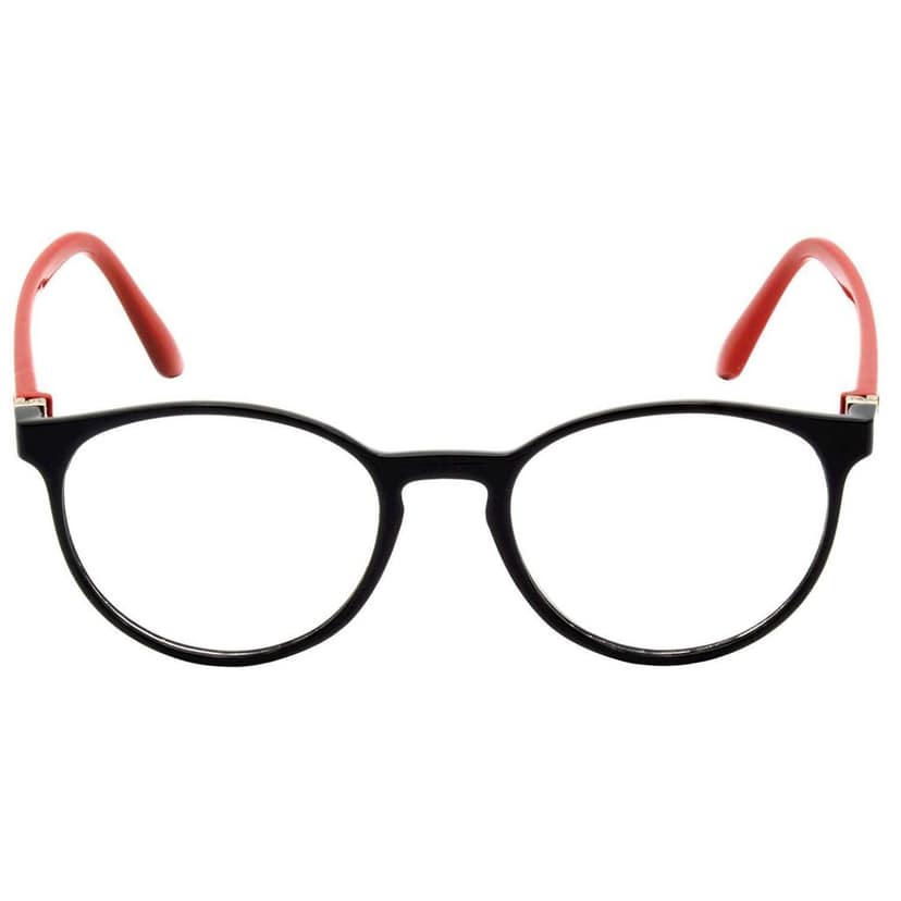 Hrinkar Plastic Full Rim Oval Designer frames Men & Women - HFRM-BK-RD-14 view 2