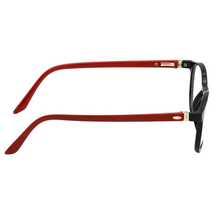 Hrinkar Plastic Full Rim Oval Designer frames Men & Women - HFRM-BK-RD-14 view 3