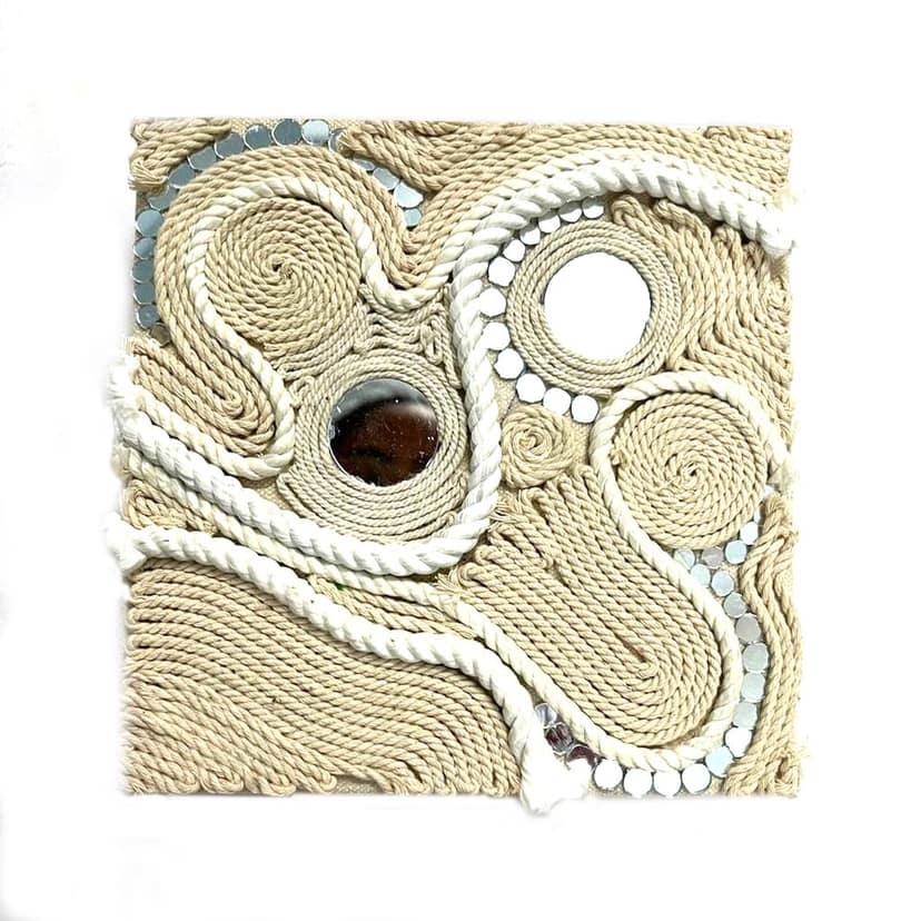 The brown box-String Thread Art kit,DIY Craft Material kit for Adults and Girls Age 9-12,12-15,lippan Art kit,Mirror and Macrame Art on Canvas view 4