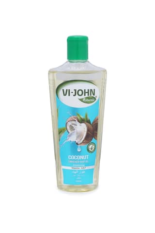 VI-JOHN NATURALE Coconut Enriched Hair Oil | Volumizing with Vitamin A.E & F | Natural Hair Growth | for All Hair Types | Men and Women | 300ML