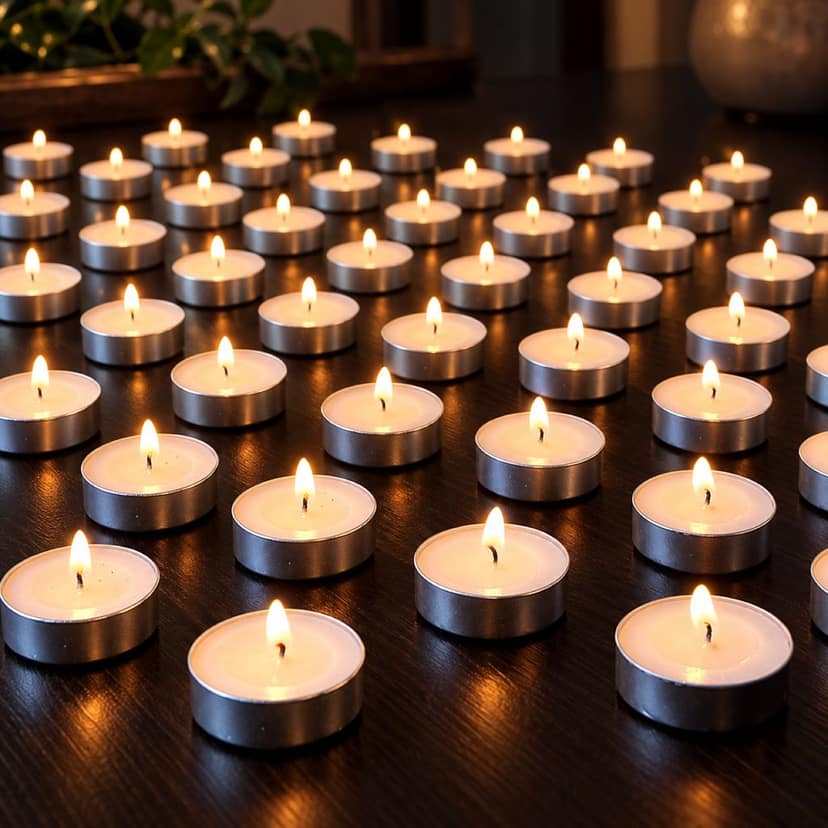 Smokeless Tealight Candles – 50 Pcs Set for Diwali | Indo Glow