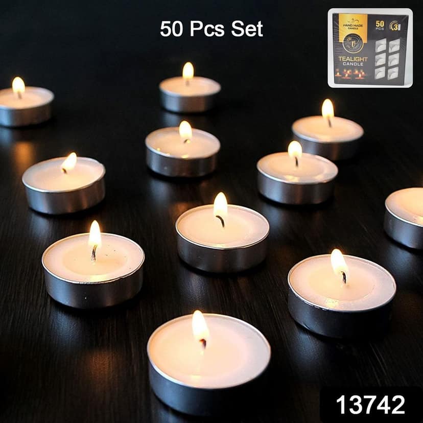 Smokeless Tealight Candles – 50 Pcs Set for Diwali | Indo Glow view 3