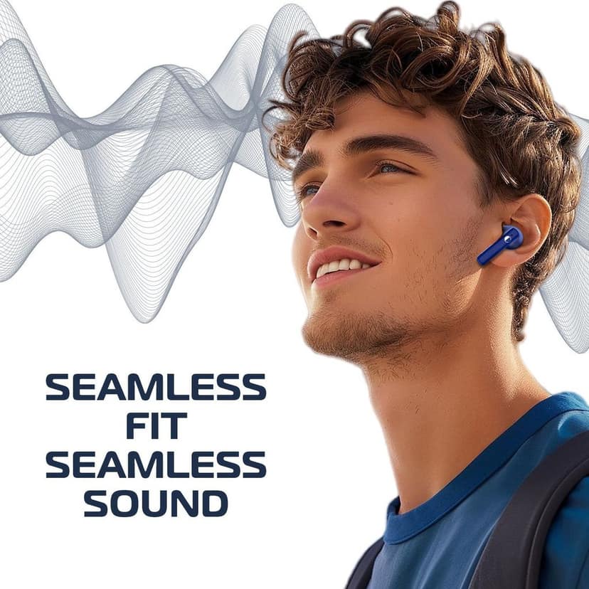 Cellecor BroPods C105 Tune TWS |45H Playtime, ENC, 5.3v, IPX5, 50ms Low Latency Gaming Bluetooth-Blue Yellow view 8