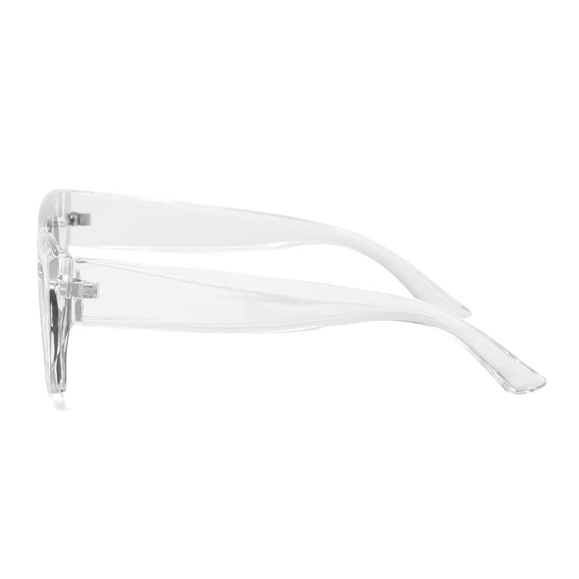 Eyenaks Full Rim Unisex Sunglasses | UV400 Protection | Retro Design | Durable Metal Hinges | Black Lens | Pack Of 1 (Transparent) view 3