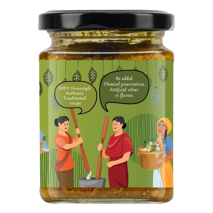 Organic Nation Lemon Chilli Pickle - Nimbu Mirch Twist | Homestyle Taste with Traditional Recipe | Lemon & Green Chilli Achar | Authentic Indian Taste | No Preservatives | 250g view 6