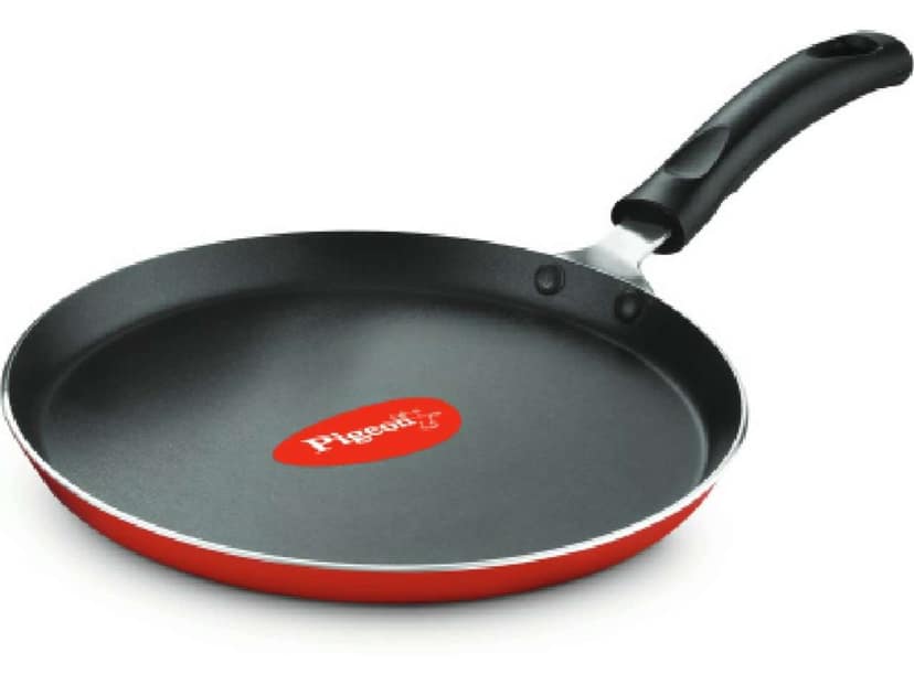 Pigeon Storm Non-Stick Aluminium Tawa 250 mm, Induction Base - Red