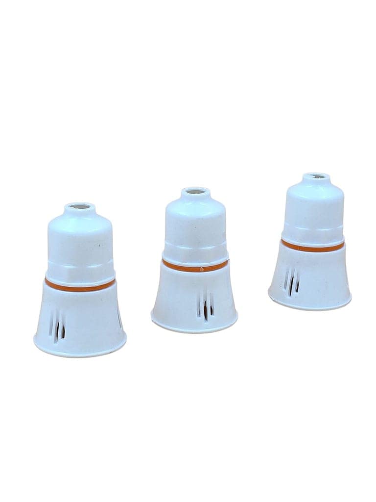 INDRICO Pendant Blub Holder for Electric/LED Blub for Indoor and Outdoor uses with Brass Connector PVC White