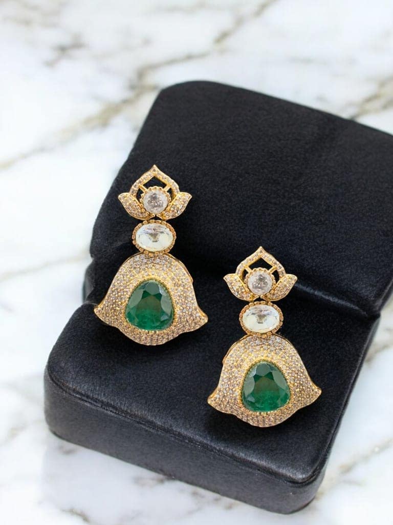 Emerald Eclipse Choker Set By Dia Art Jewels view 3