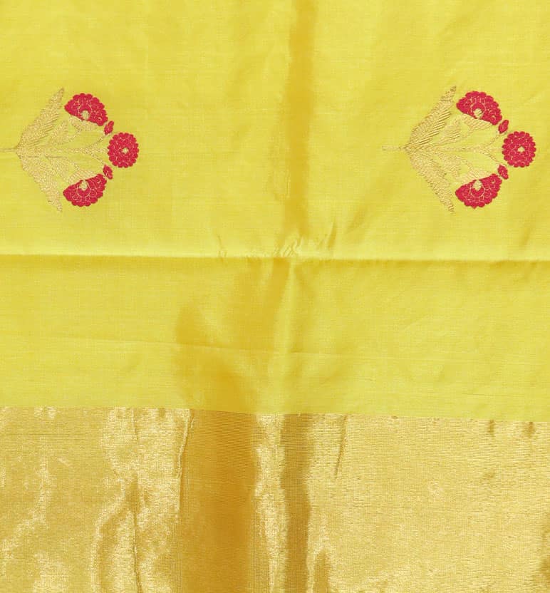 Handloom Chanderi Silk Saree view 5