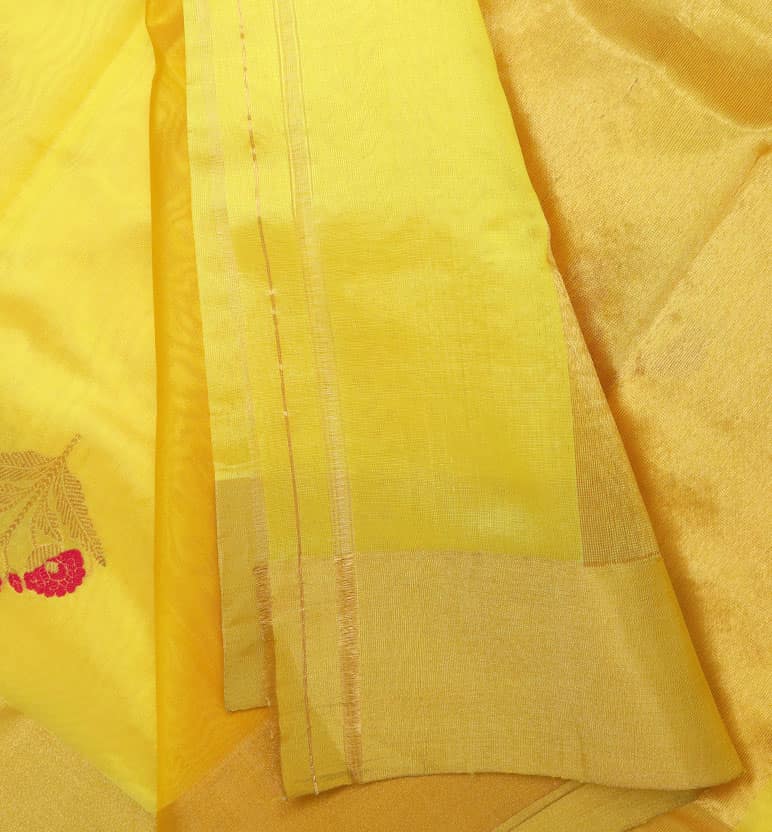 Handloom Chanderi Silk Saree view 6