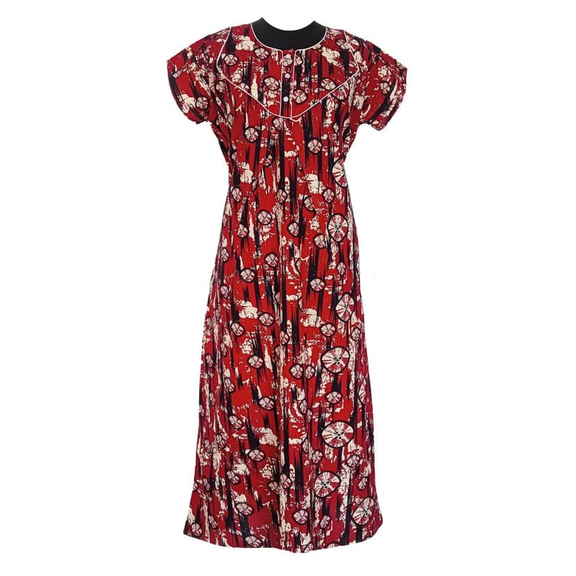 Women's Printed Cotton Maxi Nightgown
