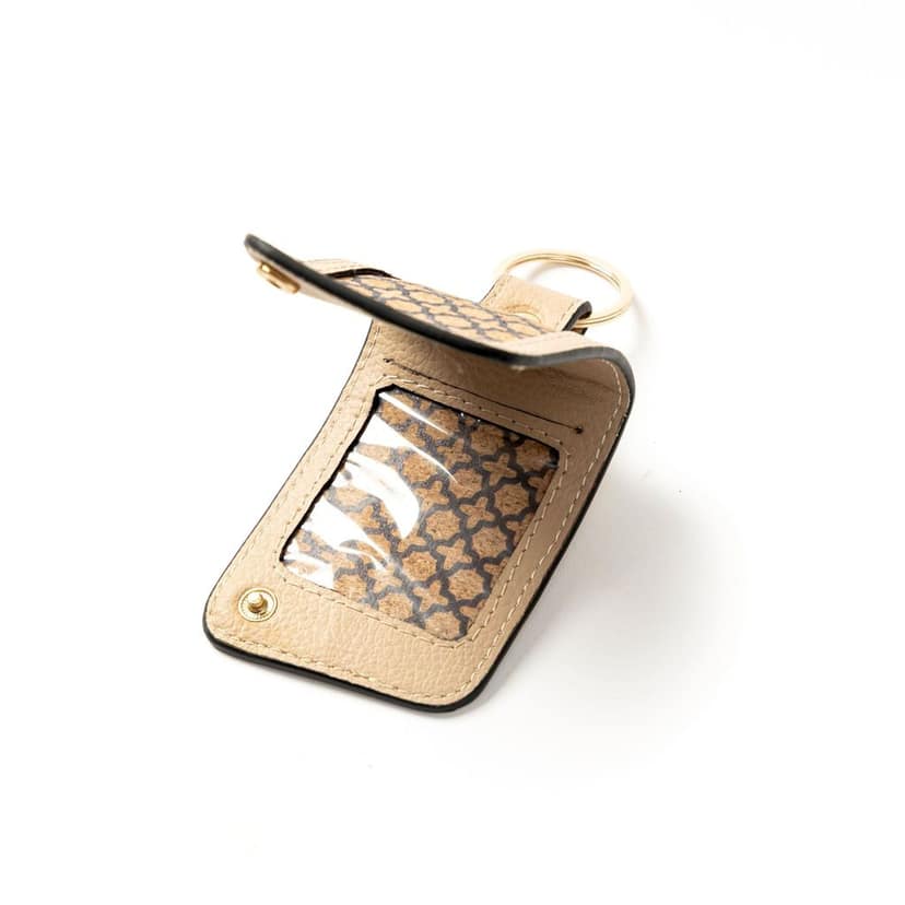 Handcrafted Vegan Leather Key Chain - Almond view 3