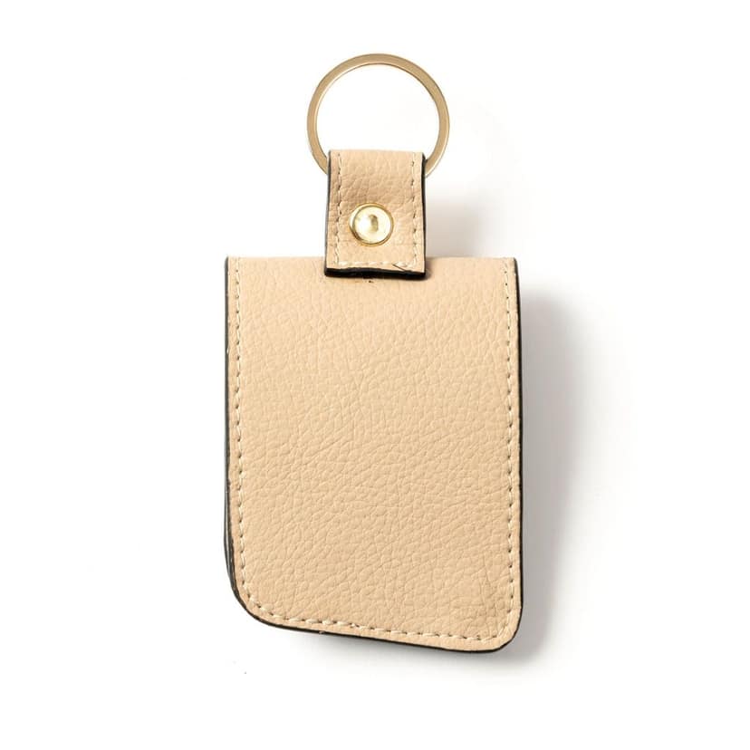 Handcrafted Vegan Leather Key Chain - Almond view 4