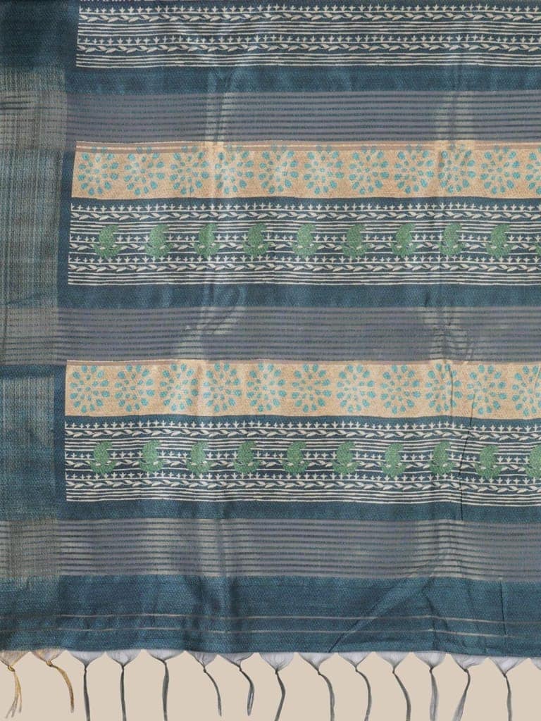 Green Khadi Silk Saree view 3