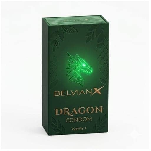 BelvianX Premium Size Dragon 6 Inch Condom For Men | Dragon condom 6 inch big size 1 Pcs.