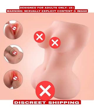 CRAZYNYT - Half Body Mini Doll Silicone Pocket Pussy Sex Doll With Breast For Masturbation Toy & Free Lube