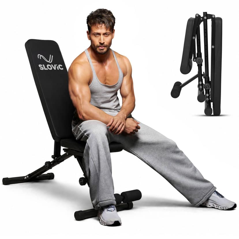 Slovic Foldable Fitness Bench Black