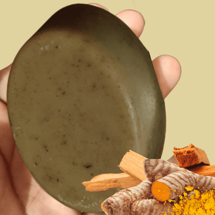Herbs Magic Ayurvedic Haldi-Chandan soap with pleasent fragrance of Haldi-Chandan | Handkrafted| Organic | Luxurious | cold pressed oil | Handmade | Refreshing | Antioxidants| Antiaging | Ayurvedic | SLS and Paraben free view 4