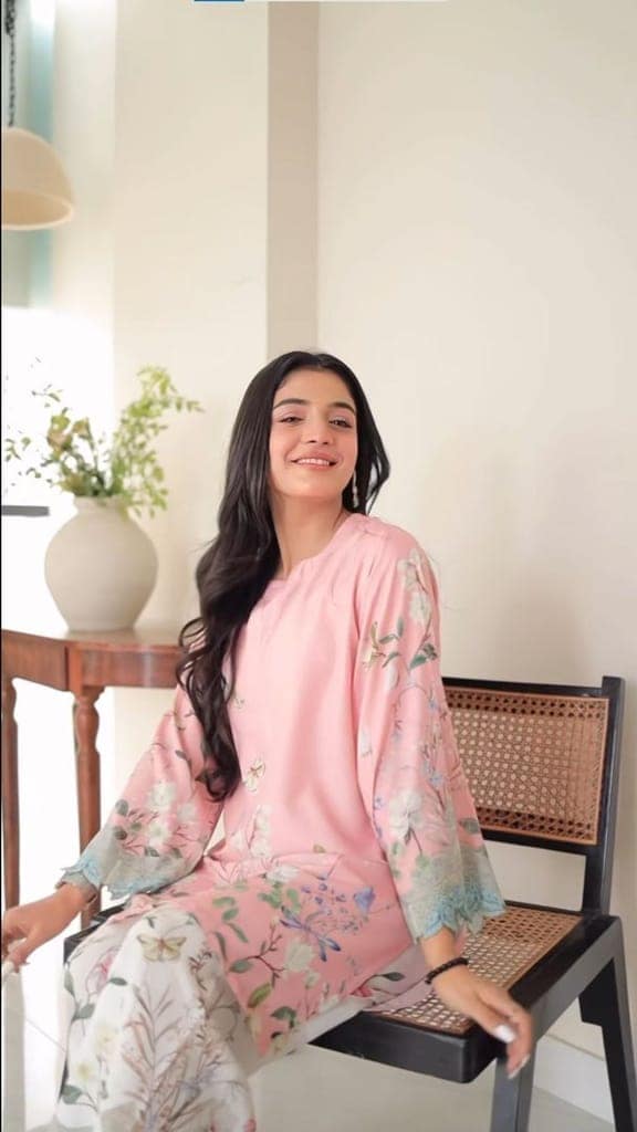 Women Blush Pink Floral Printed Kurta Pant Set | Stylish Ethnic Wear for Women view 2