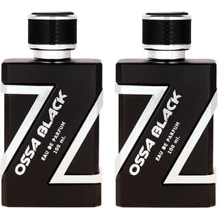 Ossa Black EDP 100ml Perfume For Men With Ambery Notes Long Lasting Fragrance Prefect for Every Occasion (Pack of 2)