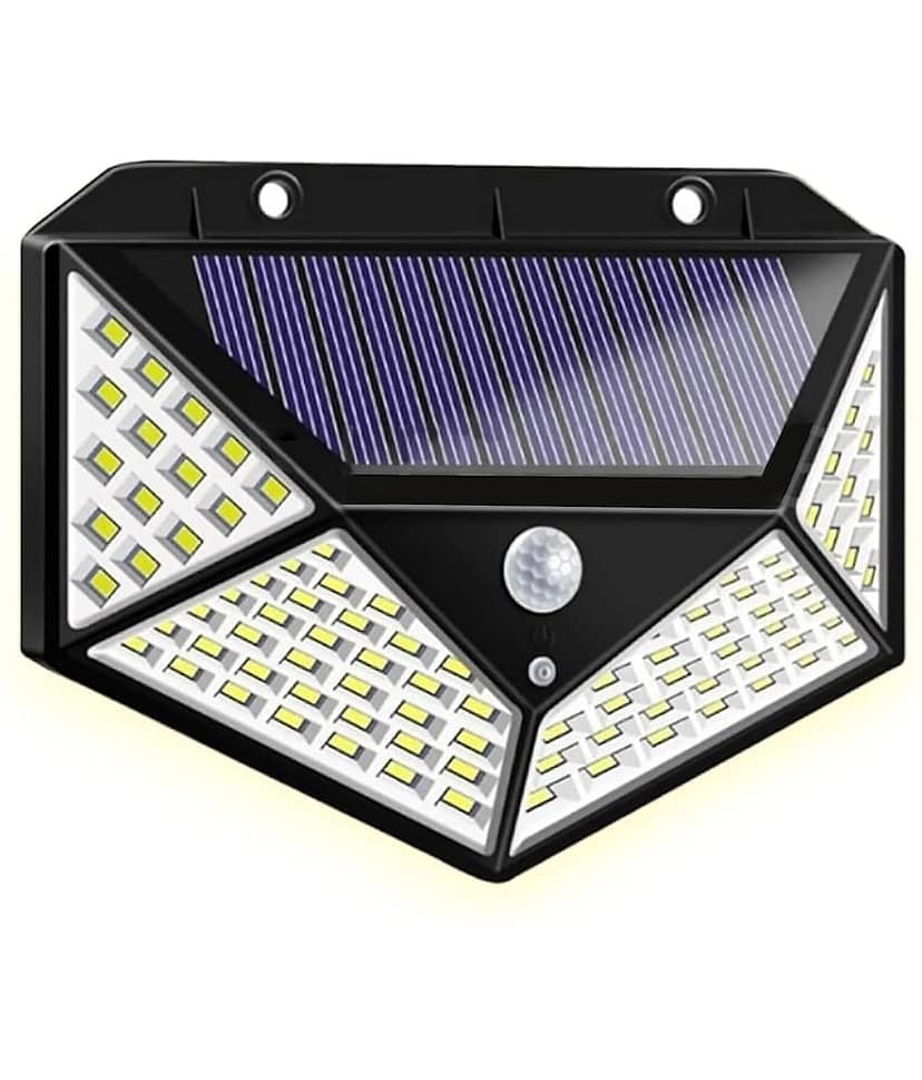 18-ENTERPRISE Solar Rechargable Light Outdoor 100 LEDs Solar Motion Sensor Light with Solar Panel and 3 Modes with IP65 Protection, Waterproof and Dustproof with Wide Angle Lighting (1).