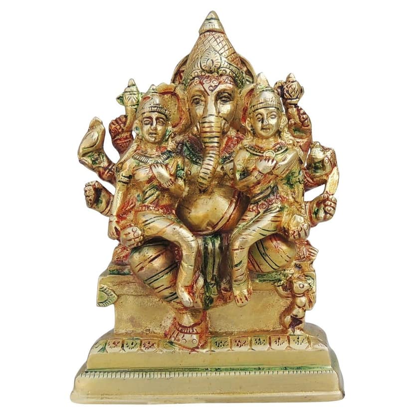 Brass Showpiece Ganesh Ji God Idol Statue (BSMAS1434 D) view 3