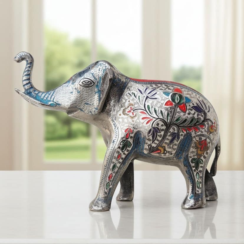 Brass Showpiece Elephant Statue (ANMAS028)