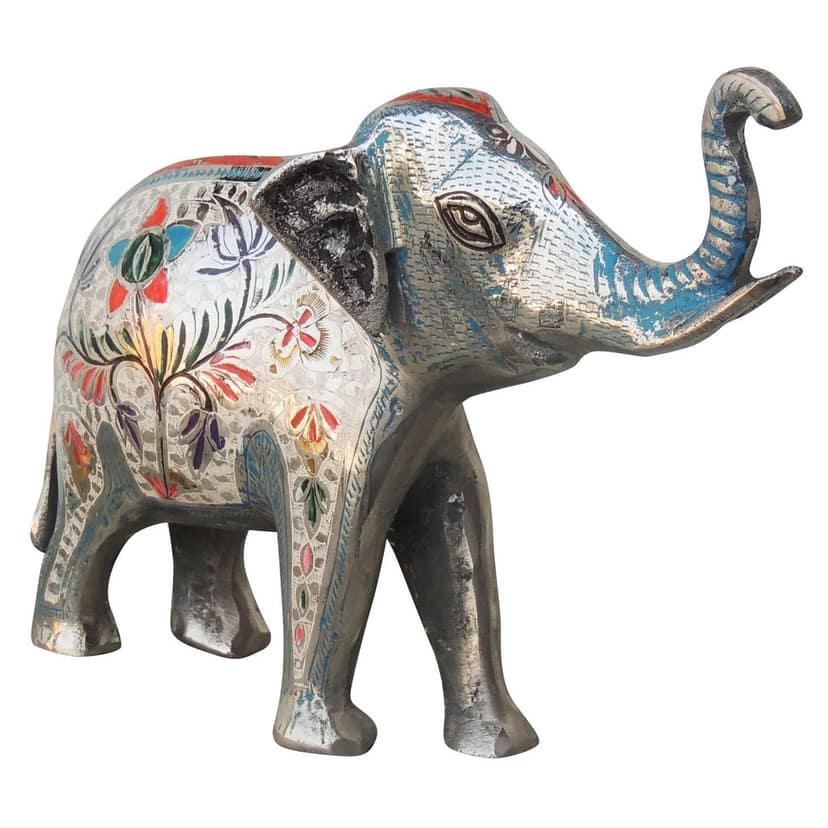Brass Showpiece Elephant Statue (ANMAS028) view 3