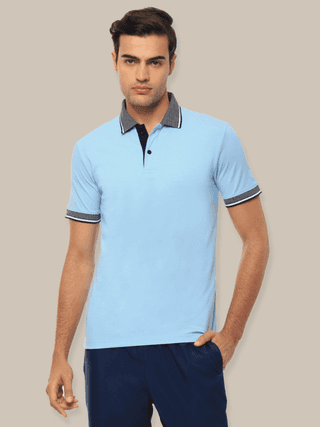 Hummel Eunike Men Blue Tshirt B2B Polo