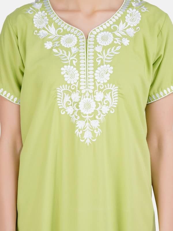 KOI SLEEPWEAR lizzybizzy Nightgown with White Floral Embroidery with Pockets Comfortable for Women view 10