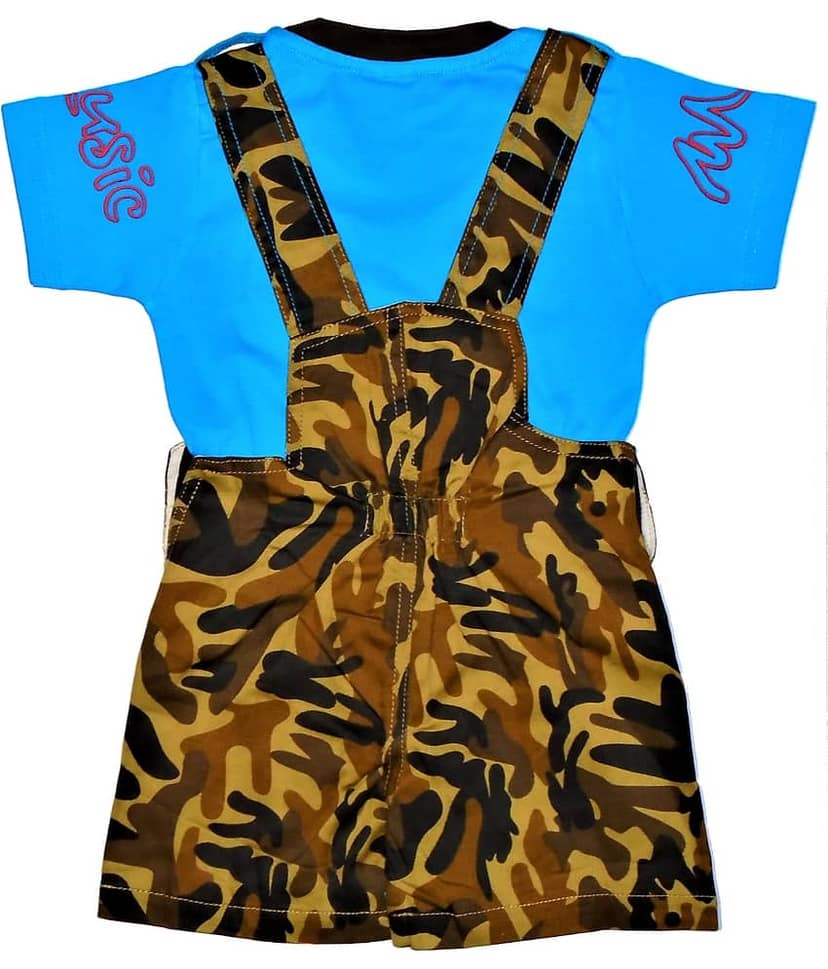 Wise Guys Pack of 1 Baby Boys 100% Cotton Dungaree Sets ( Rust ) view 2