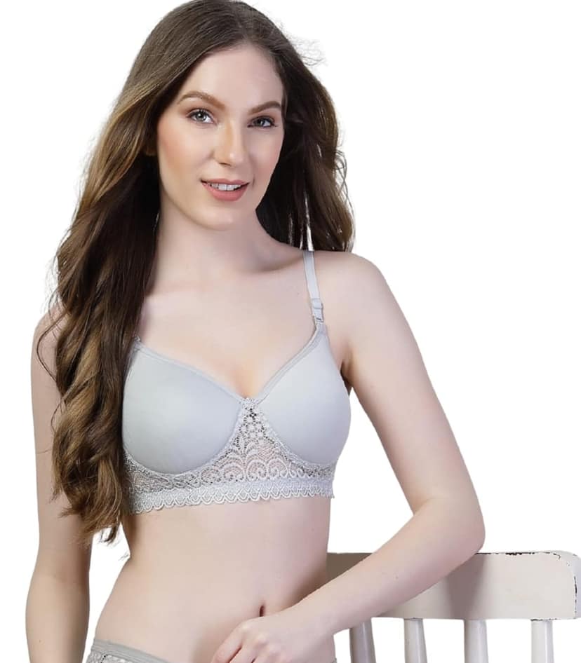 ADORNSTAR Women's Cotton Padded Non-Wired Full Coverage Bra view 5