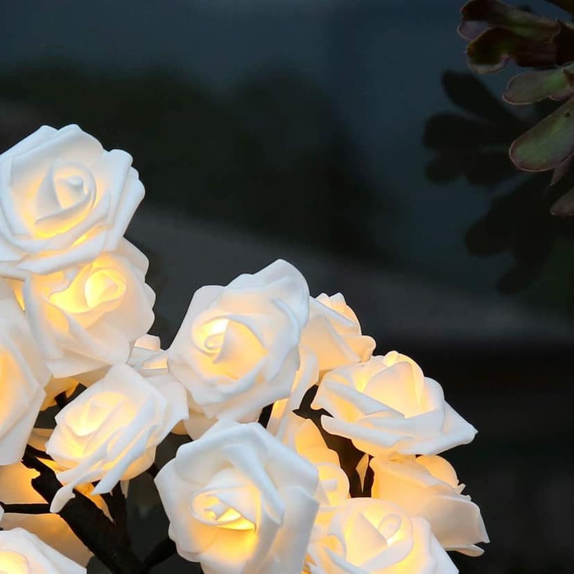 GLOWSERIE Elegant Rose Fairy Light Tree Lamp view 2