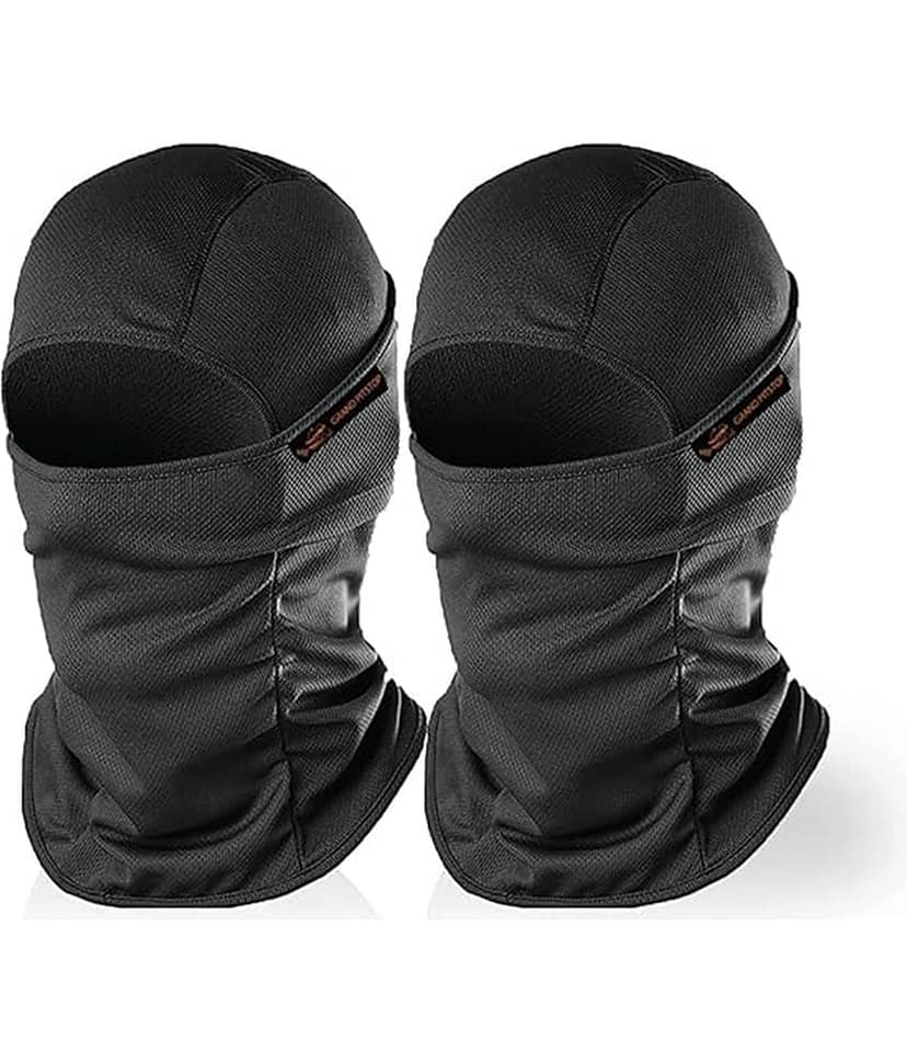 Grandpitstop Face Mask for Bikes UV Protected Balaclava for bikers, riders, Men, Women, Ski, Running, Hiking, & Cycling Accessories Face Protection Mask protects from Wind, Sun, Dust - Black Set of 2