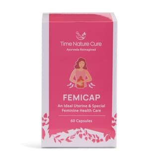 Time Nature Cure Femicap Uterine & Feminine Health Supplement, 60 Capsules, Ayurvedic Formula