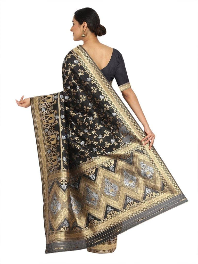Designer heavy Weaving Work Banrasi Silk Saree view 2