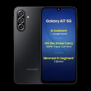 Samsung Galaxy A17 5G (Black, 8GB RAM, 128GB Storage) | 50 MP No Shake Camera | Gemini Live | Circle to Search | Super AMOLED | Corning Gorilla Glass Victus | 7.5mm Sleek | AI