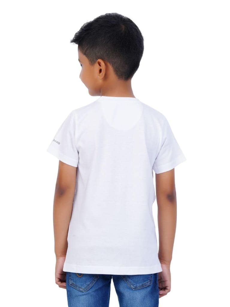 AIR GARB Boys Round Neck Printed Cotton T-shirt for 6-7 Years - Pack of 2 (K67-TW-SGR) Multicolour view 6