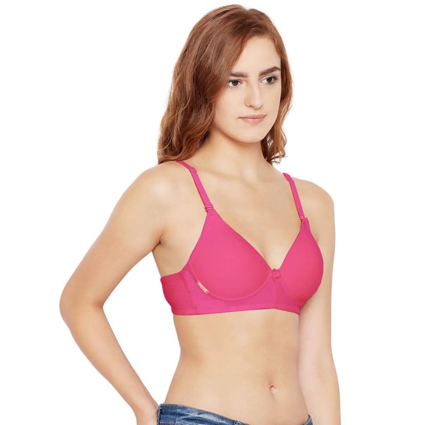 Bodycare Cotton Spandex Padded Non wired Tshirt Bra-Pack of 3 view 5