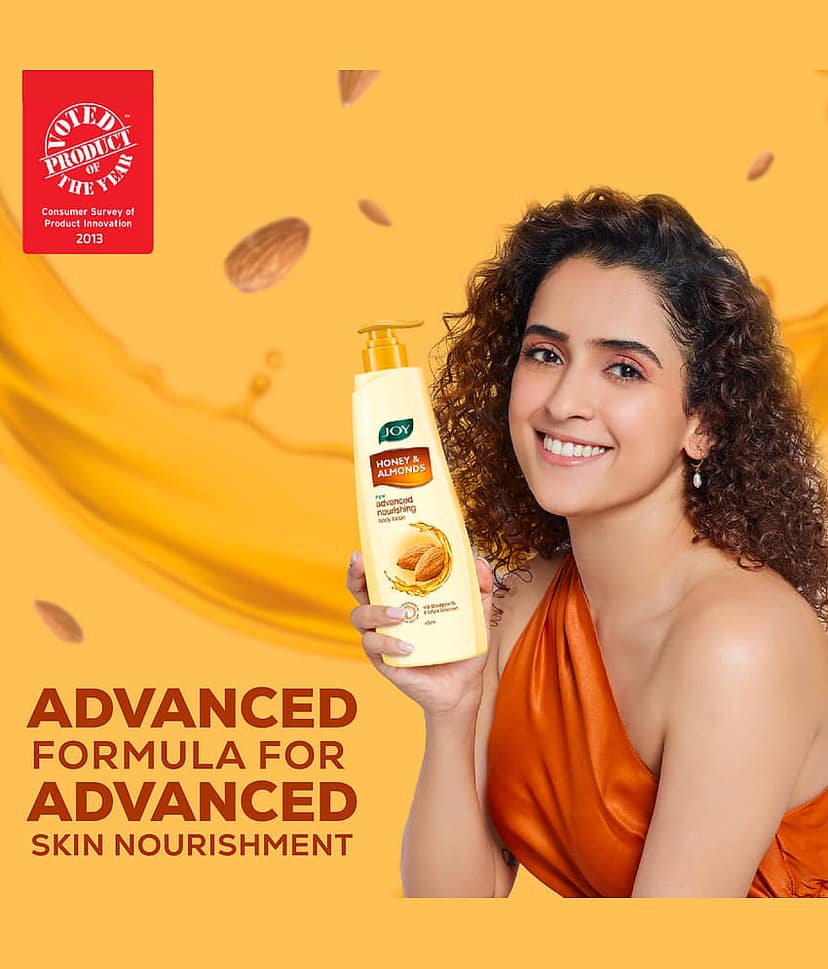 Joy Honey & Almonds Nourishing Lightweight Body Lotion With Shea Butter Light Mositurisation For Summers 750ml (Pack of 1) view 2