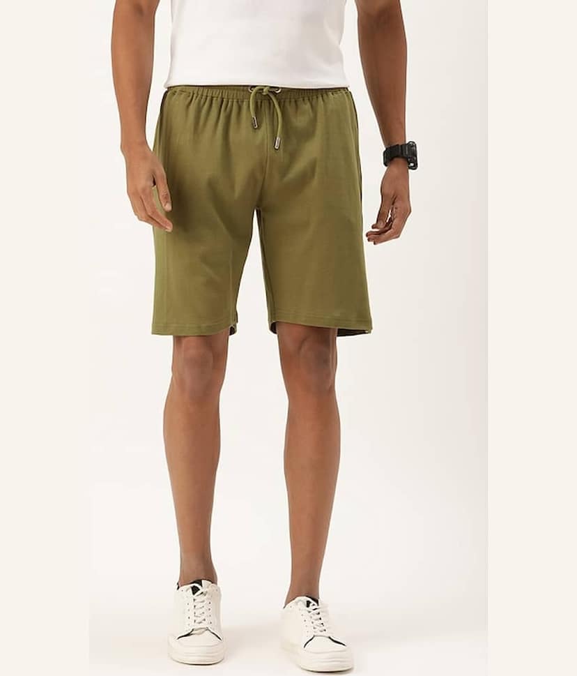 Bene Kleed Men Loose Fit Mid-Rise Pure Cotton Shorts