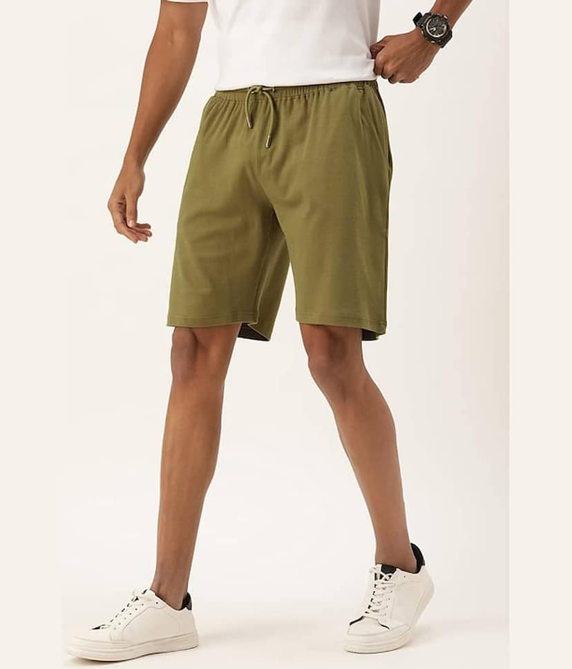 Bene Kleed Men Loose Fit Mid-Rise Pure Cotton Shorts view 2