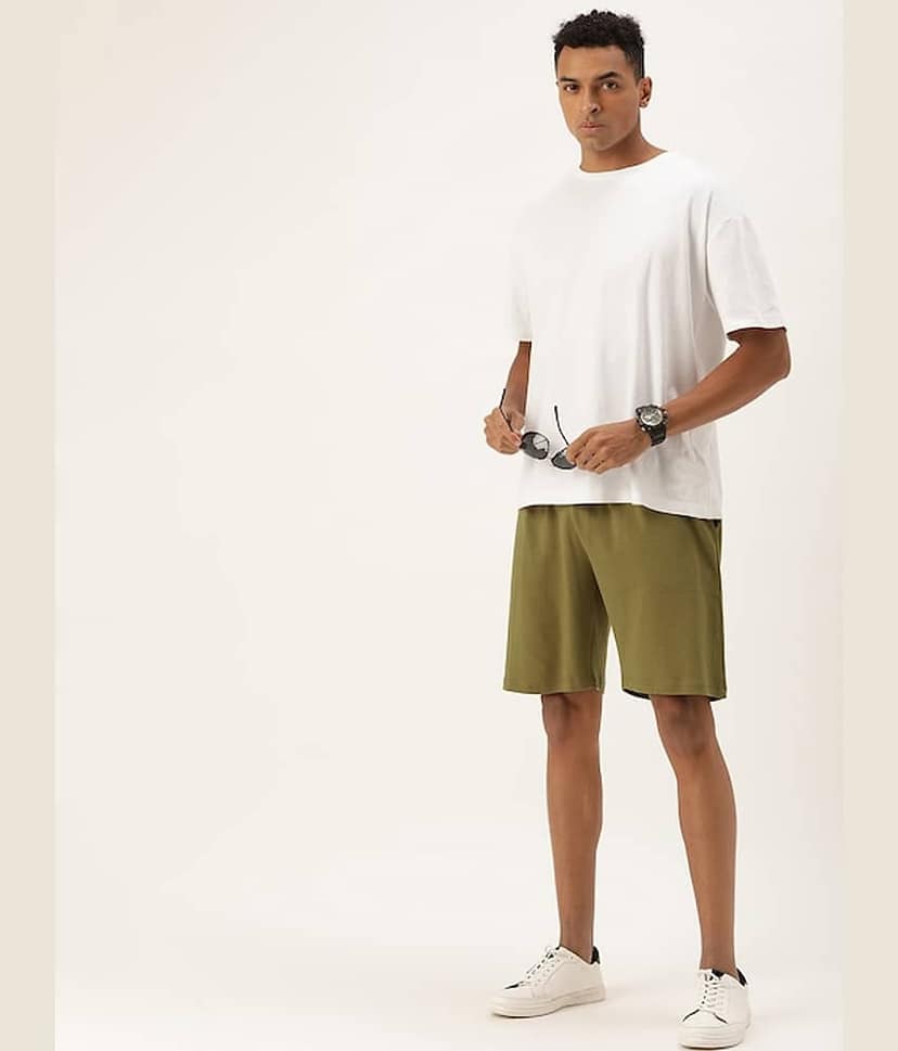 Bene Kleed Men Loose Fit Mid-Rise Pure Cotton Shorts view 4